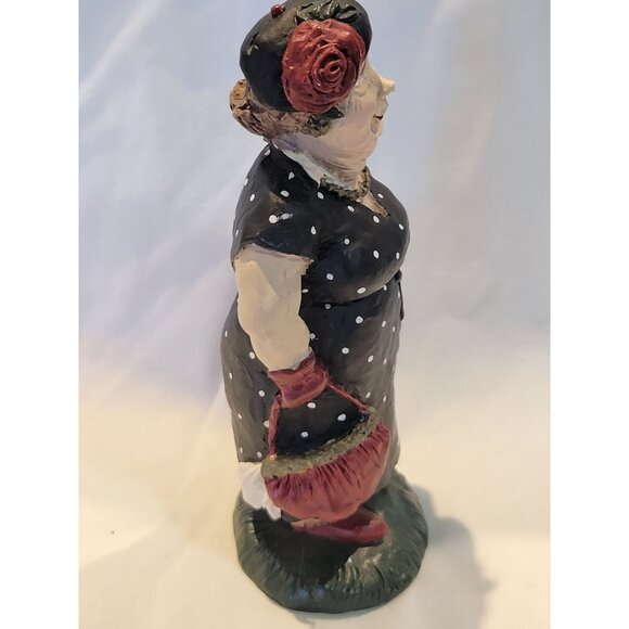 Hanford Ltd "Charlotte Dear" Crunkleton Resin Figurin Polka Dot Dress Vtg 1991 - Picture 11 of 11